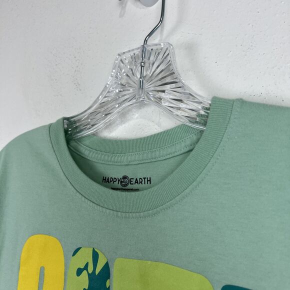 Happy Earth Shirt Youth Extra Large Green Short Sleeve Protect Our Planet Tee - Picture 5 of 10